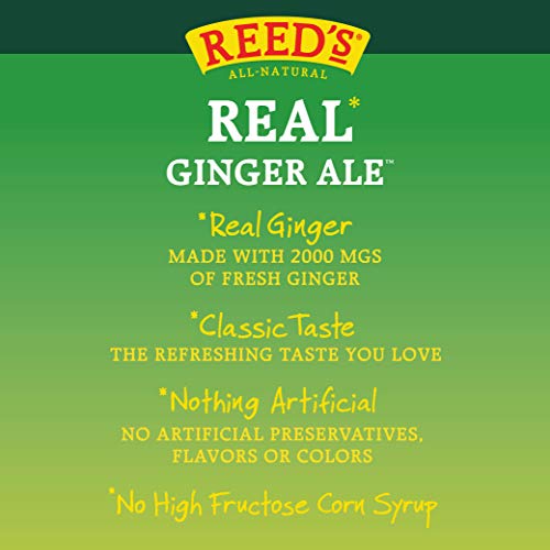 Reed'S Zero Sugar Real Ginger Ale, All-Natural Classic Ginger Ale Made With Real Ginger 8-Pack 12Oz Cans