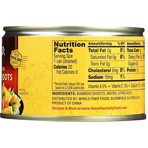 Reese Sliced Bamboo Shoots, 8-Ounces Pack Of12