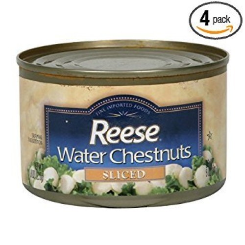 Reese Water Chestnuts, Sliced, 8 Oz Pack Of 4