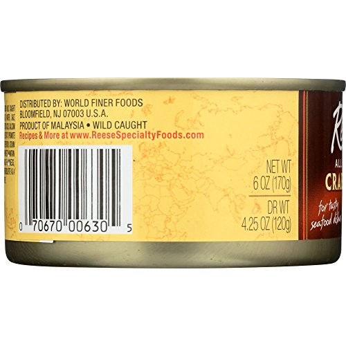 Reese All White Crabmeat, 6-Ounces Pack Of 12