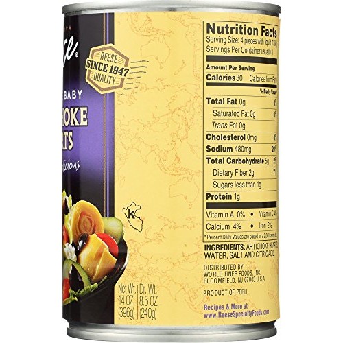 Reese Delicate Baby Artichoke Hearts, 14-Ounces Pack Of 12