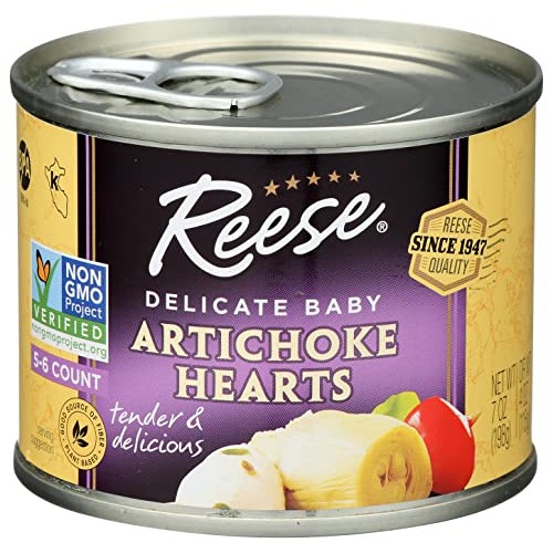 Reese Delicate Baby Artichoke Hearts Non Gmo, 7 Ounce Pack Of 12