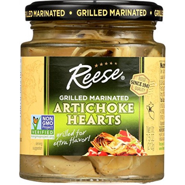 Reese Grilled Marinated Artichokes Hearts, 7.5-Ounces Pack Of 12
