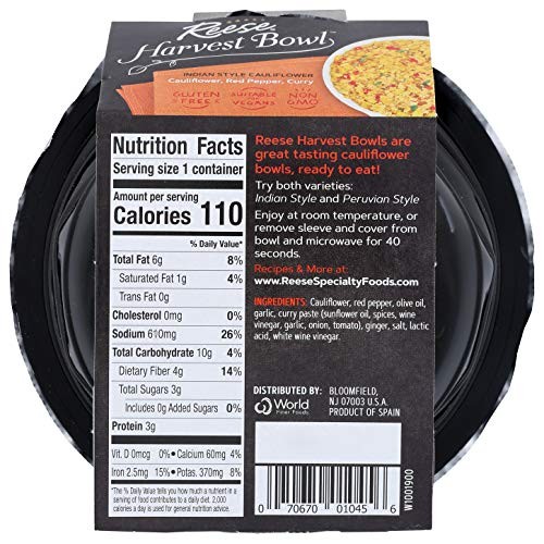 Reese Harvest Bowl, Indian Style Cauliflower Pack Of 8