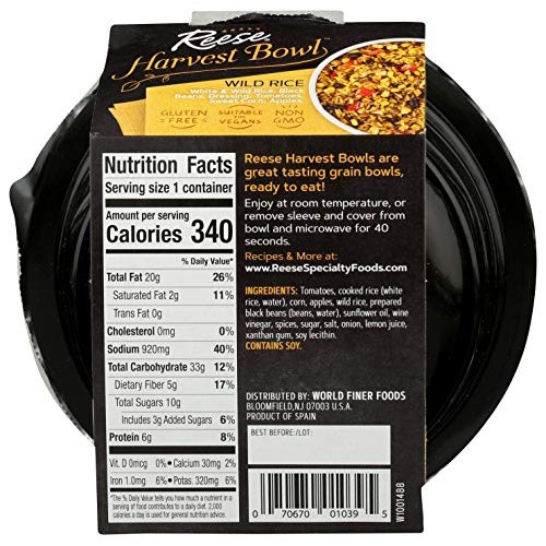 Reese Harvest Bowl, Wild Rice Pack Of 8
