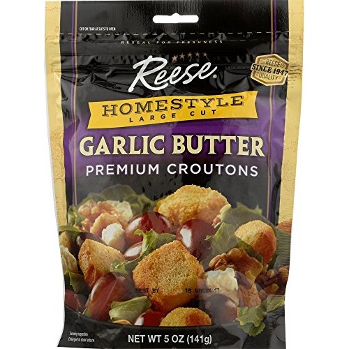 Reese Homestyle Garlic Butter Croutons, 5-Ounces Pack Of 12