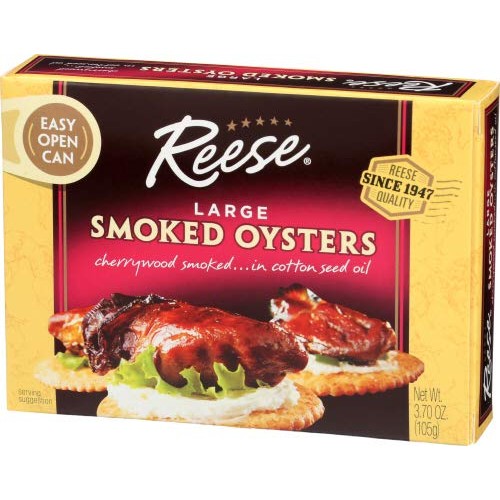 Reese Large Smoked Oysters, 3.7-Ounces Pack Of 10