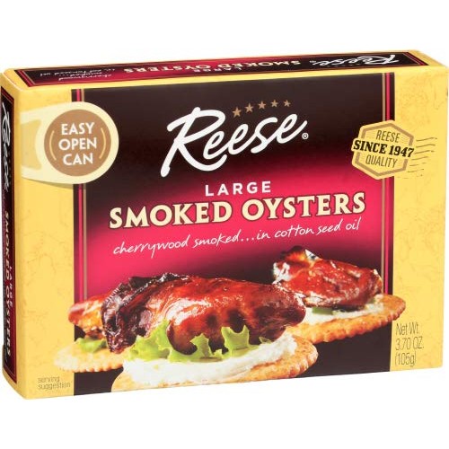 Reese Large Smoked Oysters, 3.7-Ounces Pack Of 10