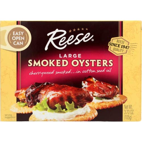 Reese Large Smoked Oysters, 3.7-Ounces Pack Of 10