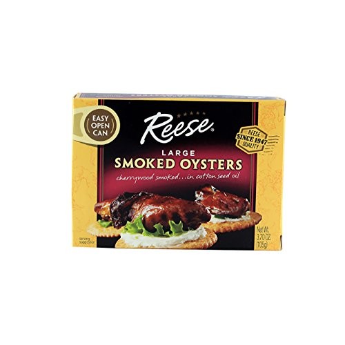 Reese Large Smoked Oysters, 3.7-Ounces Pack Of 10