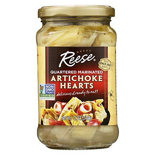 Reese Marinated Artichoke Hearts - Quartered - Case Of 12 - 12 Oz.