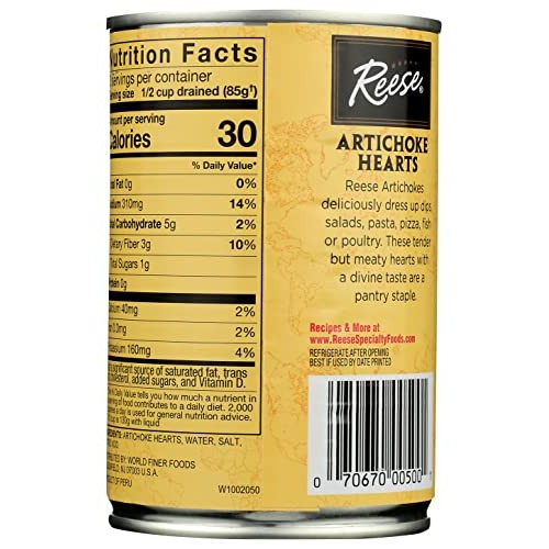 Reese Medium Artichoke Hearts Non Gmo, 14 Ounce Pack Of 12