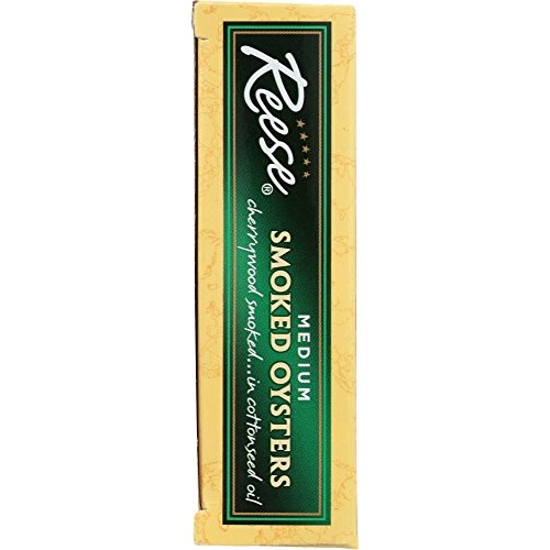 Reese Medium Smoked Oysters, 3.7-Ounces Pack Of 10