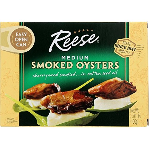 Reese Medium Smoked Oysters, 3.7-Ounces Pack Of 10