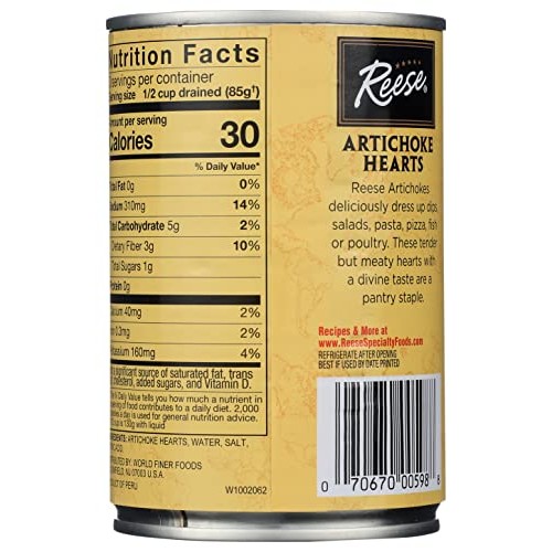 Reese Quartered Artichoke Hearts, 14 Ounces Pack Of 12