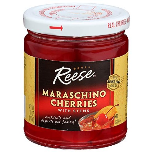 Reese Red Maraschino Cherries With Stems, 10 Oz