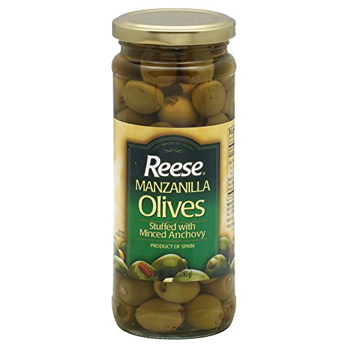 Reese Stuffed Anchovy Manzanilla Olives, 10 Ounce Pack Of 12