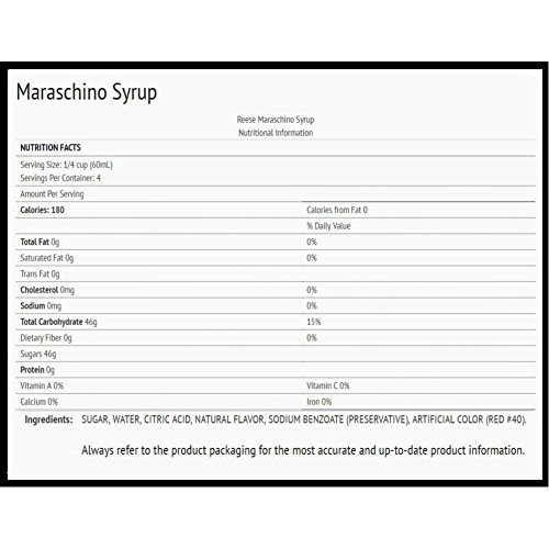 Reese Syrup Maraschino 2 Pack