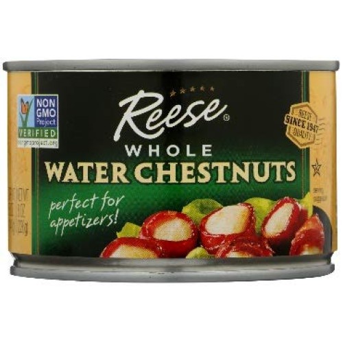 Reese Whole Water Chestnuts, Kosher, 8 Oz Can Pack Of 24, 192 Oz