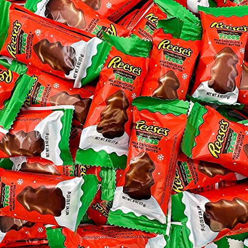 Holiday Peanut Butter Milk Chocolate Christmas Trees Candy, 1 Po...