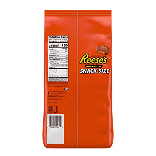 Reeses Holiday Chocolate Candy, Snack Size Peanut Butter Cups,