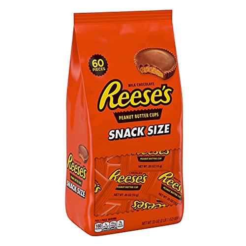 Reeses Holiday Chocolate Candy, Snack Size Peanut Butter Cups,