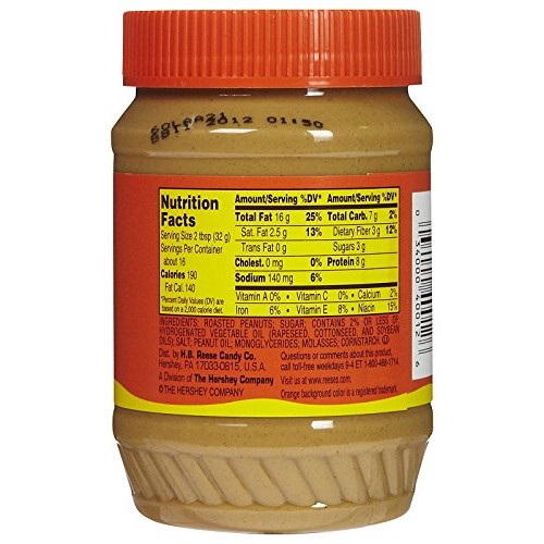 Reeses Creamy Peanut Butter, 18-Ounce Jar Pack Of 2