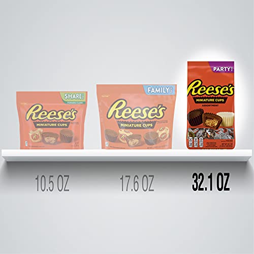 Reeses Miniatures Assorted Cups Candy, Bulk Candy, 32.1 Oz Bulk