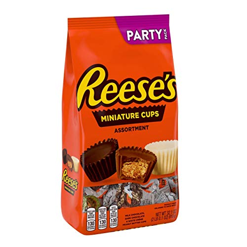 Reeses Miniatures Assorted Cups Candy, Bulk Candy, 32.1 Oz Bulk