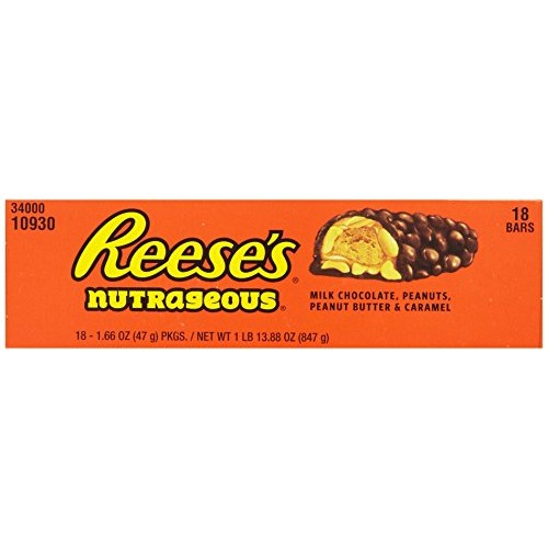Reeses Nutrageous Chocolate Peanut Butter Candy Bar Pack Of 18