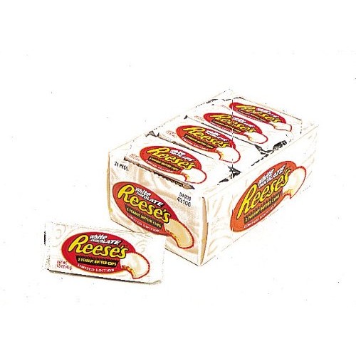 Reeses Peanut Butter Cup, White, 1.5-Ounce Bars Pack Of 24