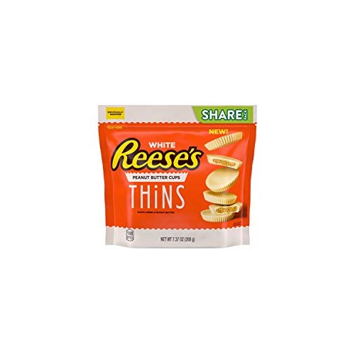 Reeses Thins White Peanut Butter Cups Candy, 7.37 Oz