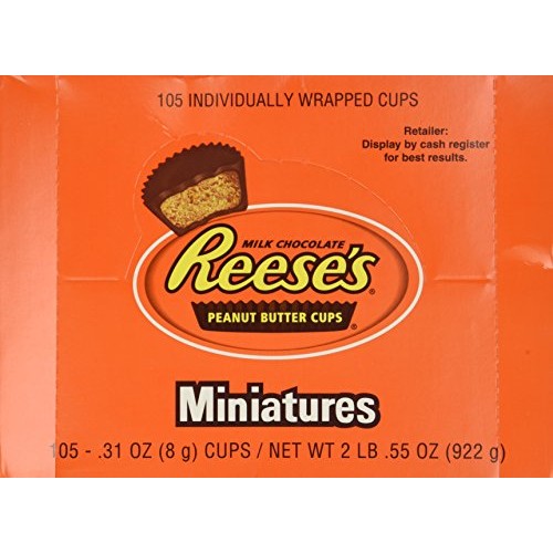 Reeses Miniature Peanut Butter Cups .31Oz - 105 Cup Box