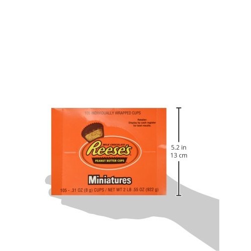 Reeses Miniature Peanut Butter Cups .31Oz - 105 Cup Box