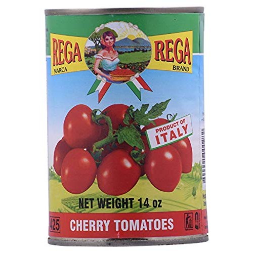 Rega Cherry Tomatoes, Pack Of 6 Cans, 14 Ounce Each Can, All Nat