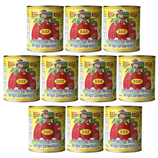 San Marzano Dop Authentic Whole Peeled Plum Tomatoes 10 Pack