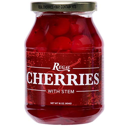 Regal 16 Oz. Red Maraschino Cherries With Stems