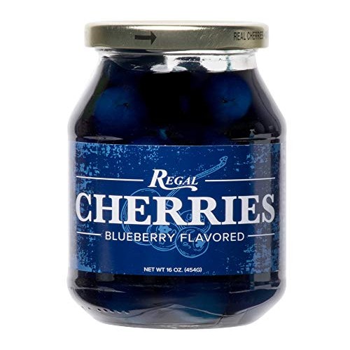 Regal 16 Oz. Dark Blue Maraschino Cherries With Stems