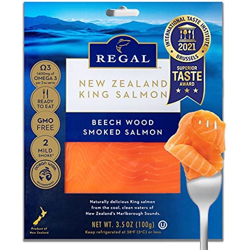 Regal New Zealand Beech Wood Smoked Salmon - 6 Pack 3.5 Oz Pack