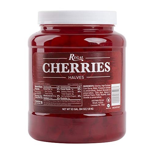 Regal Maraschino Cherry Halves - 1/2 Gallon