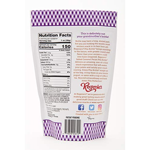 Regenies Pita Brittle - Salted Caramel Pecan - 4.8oz 6 Pack