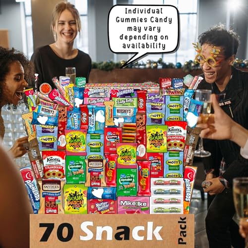 70 Counts 36 Flavors approximately 4lbs, Snack Box Assortment | ...