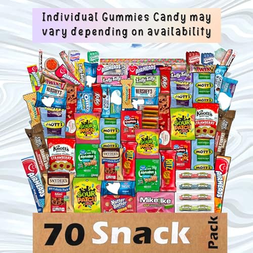 70 Counts 36 Flavors approximately 4lbs, Snack Box Assortment | ...
