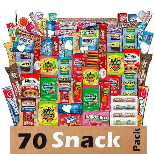 70 Counts 36 Flavors approximately 4lbs, Snack Box Assortment | ...