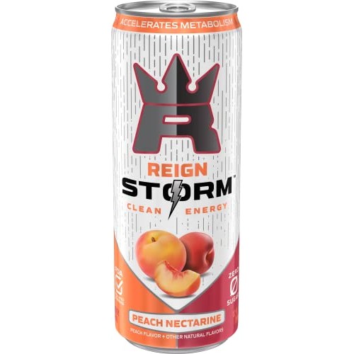 REIGN Storm, Peach Nectarine, Fitness & Wellness Energy Drink, 1...