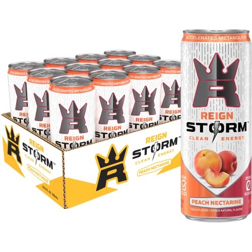 REIGN Storm, Peach Nectarine, Fitness & Wellness Energy Drink, 1...