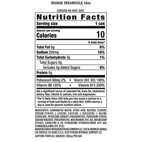 Reign Total Body Fuel, Orange Dreamsicle, Fitness &Amp; Performance