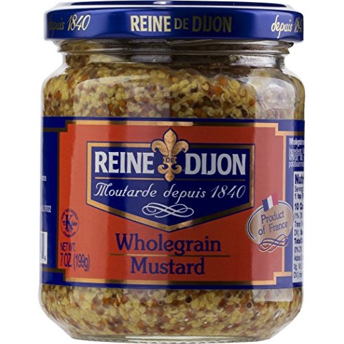 Reine de Dijon, Dijon wholegrain Mustard, 7oz, Made in France