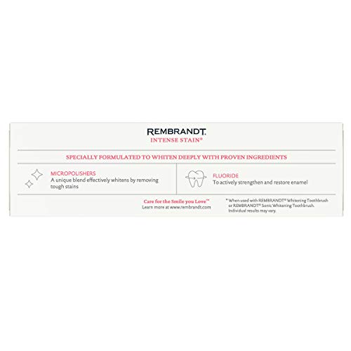 Rembrandt Intense Stain Whitening Toothpaste, Mint Flavor, 3.5-O