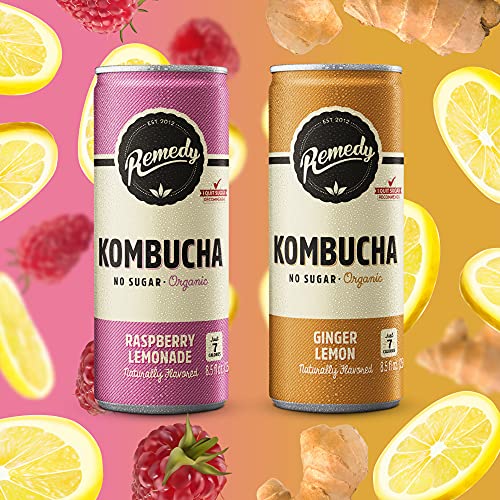 Remedy Raw Organic Kombucha Tea - Sparkling Live Cultured Drink